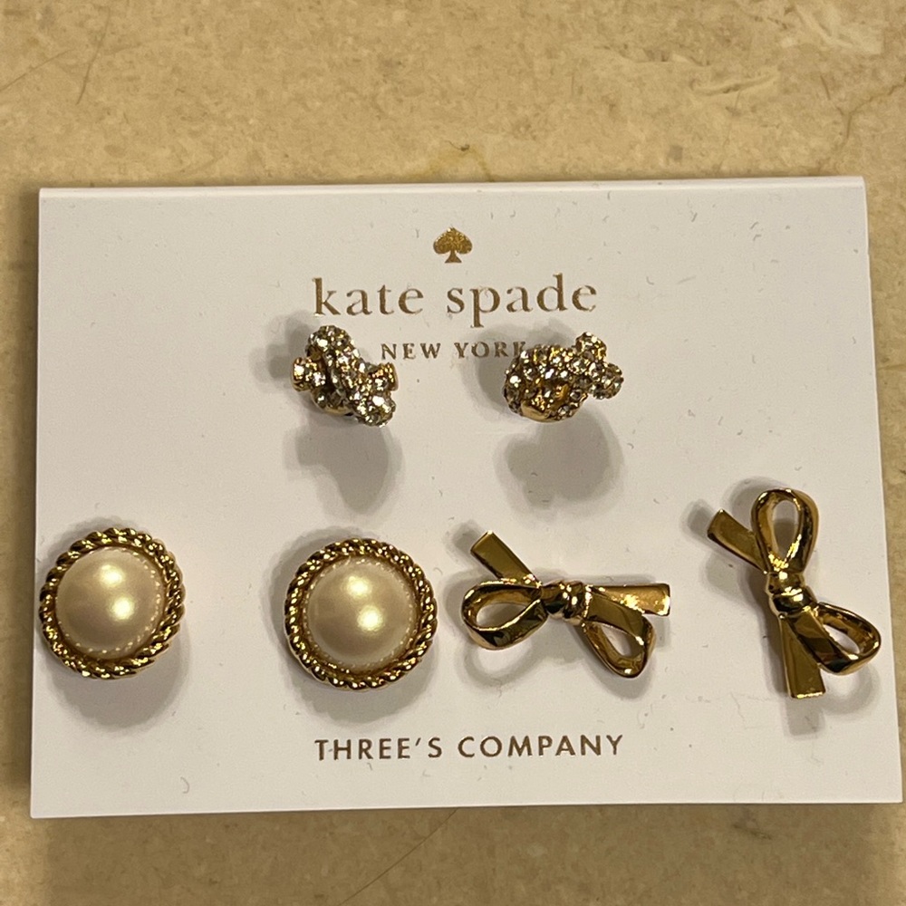 Kate Spade set of 3 earrings.
